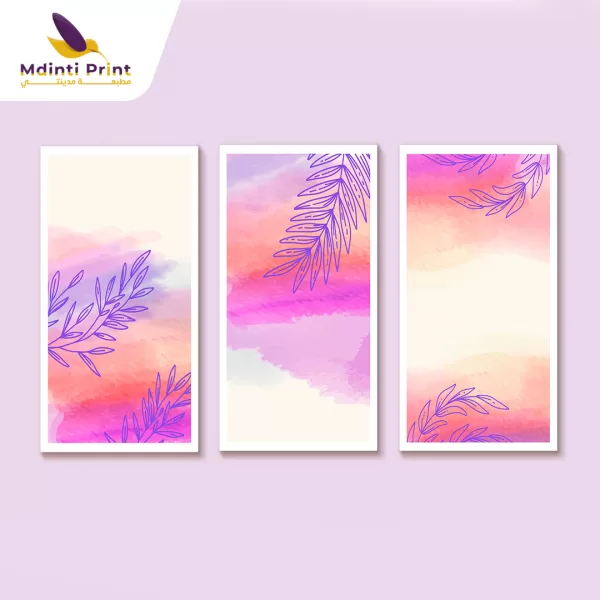 Collection du tableaux aquarelles - Feuilles d'automne